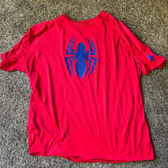 Under Armour Men’s Loose fit Spider-Man Logo T-Shirt Superhero Shirt - Picture 1 of 4